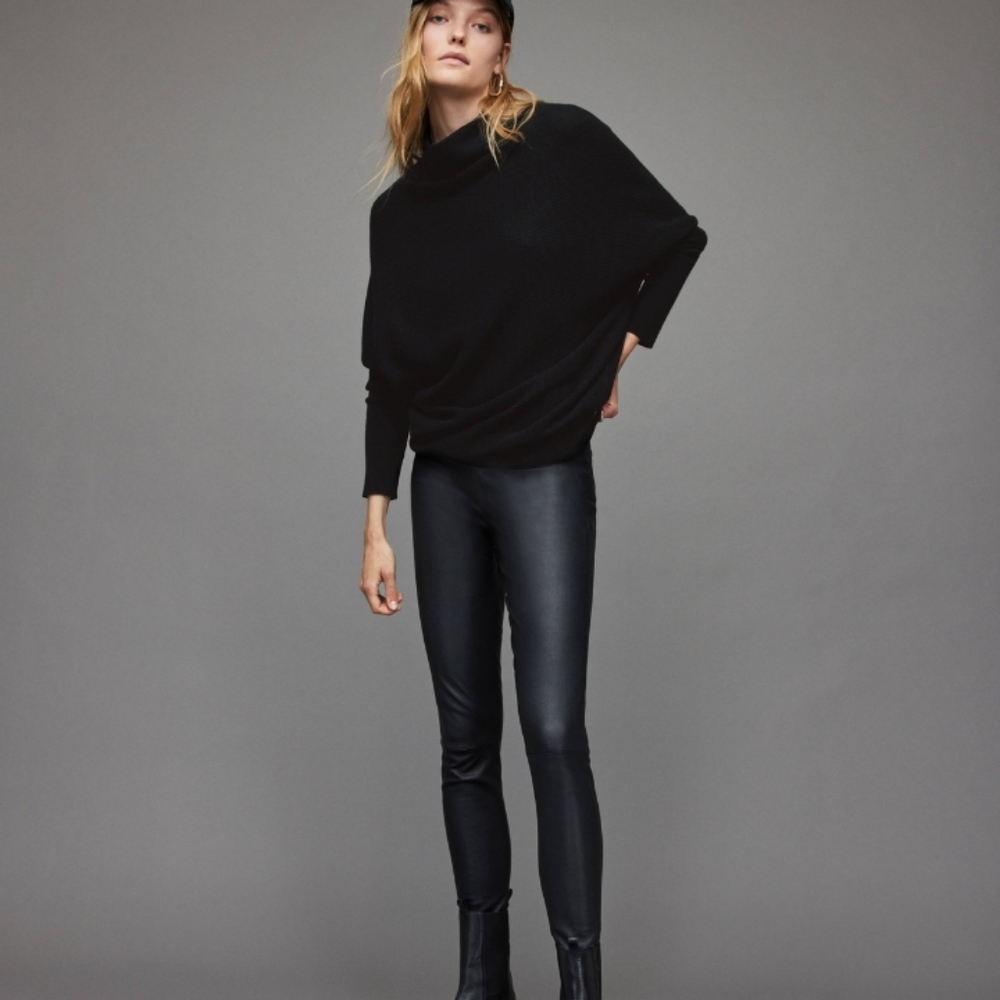 All Saints Ridley Grey Wool-Cashmere Blend Sweater XS - Picture 6 of 7